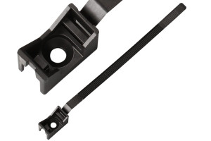 15964581 Ремешок-опора для труб и кабеля PRNT 16-32 черный, с шурупом и дюбелем, 30 шт. 3002 D ЕВРОПАРТНЕР
