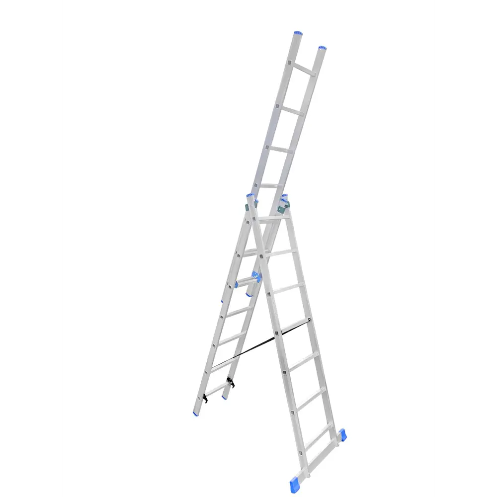 Лестница раскладная выдвижная 3-секционная LadderBel 7 ступеней