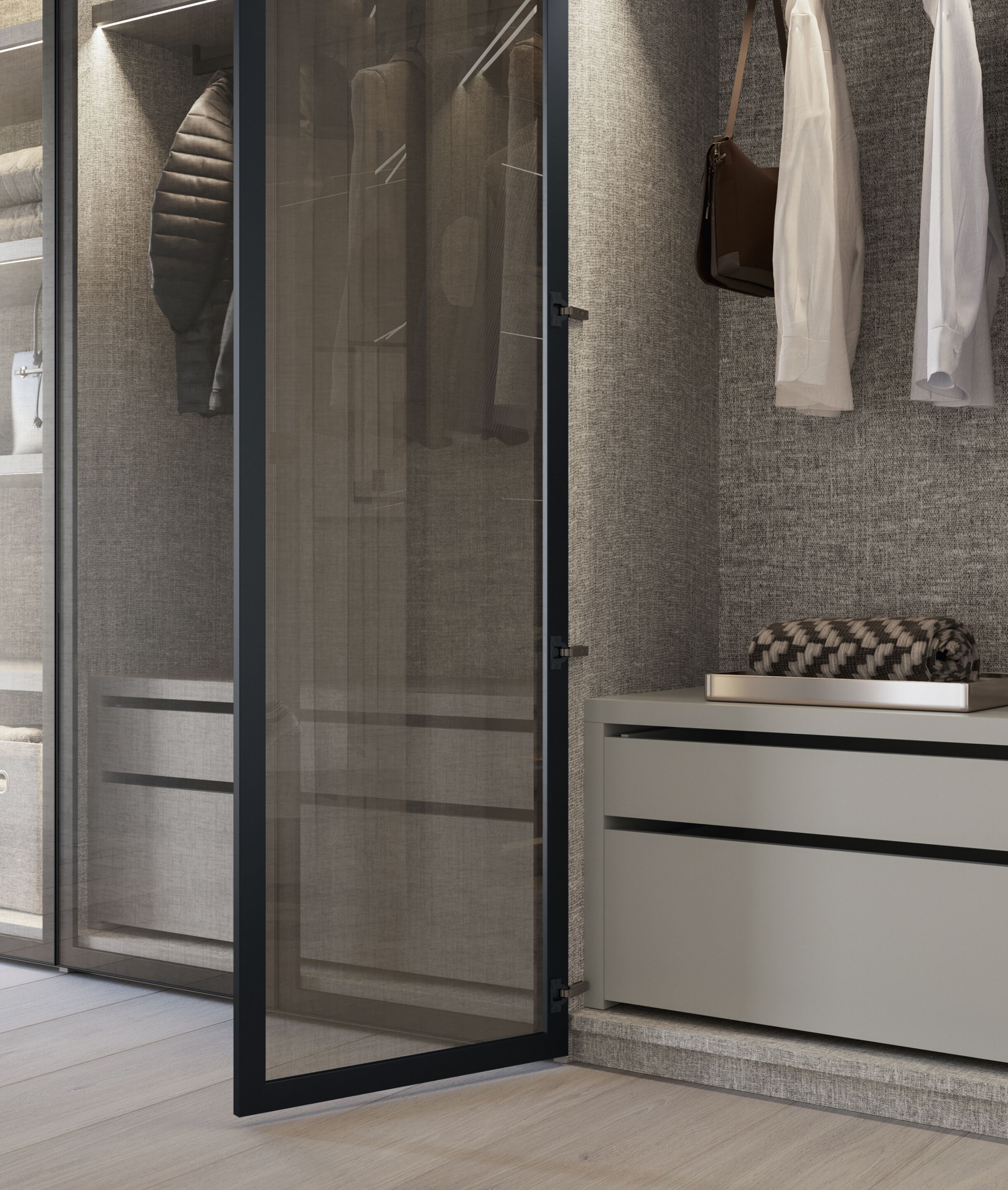 Модульный шкаф со стеклянной распашной дверью Dall'Agnese Wardrobe Collection ARCH-00098116 - Вид №3