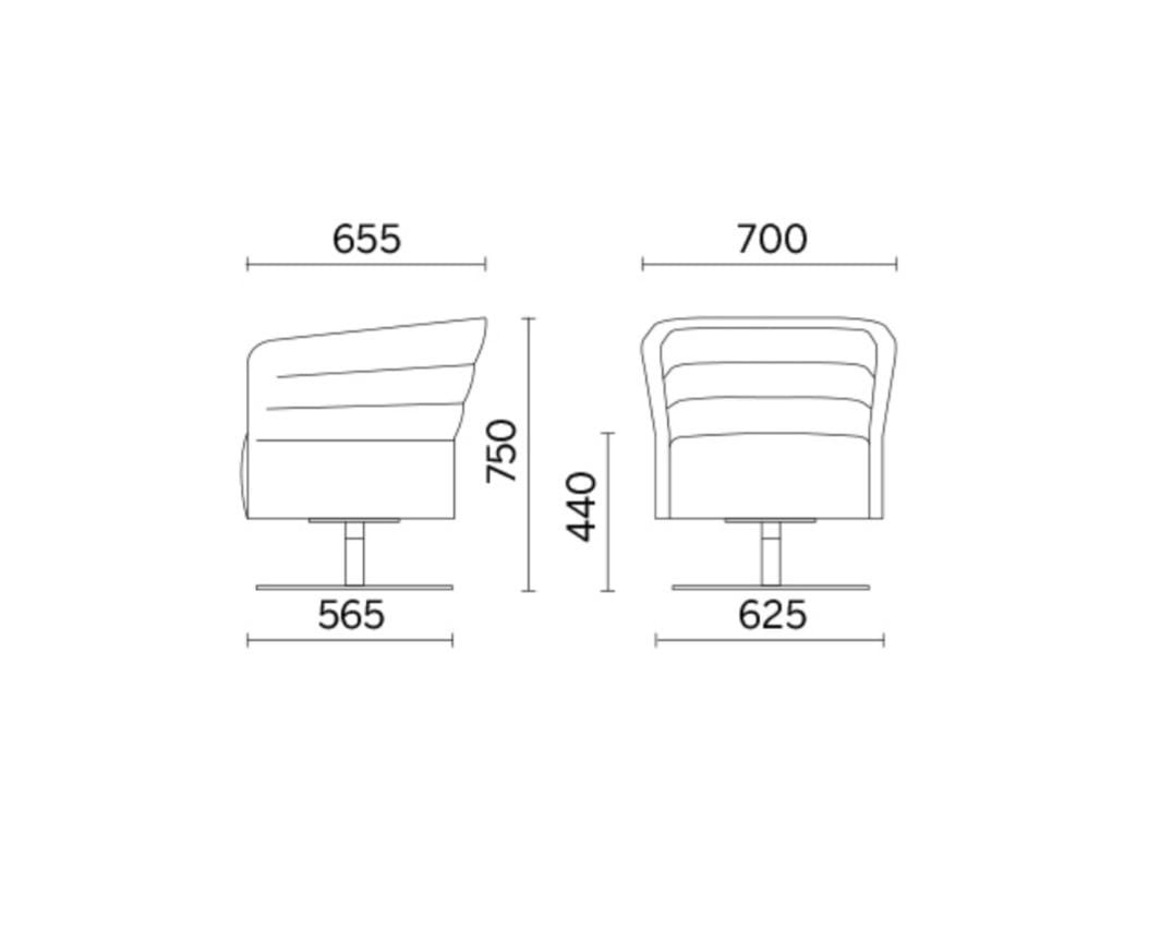 Вращающееся кресло с подлокотниками Sitland Cell ARCH-00073598 - Вид №1