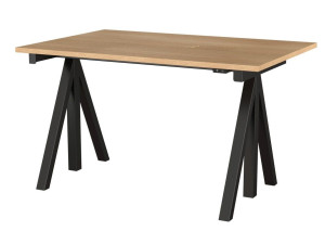 Стол с регулируемой высотой из стали и дерева