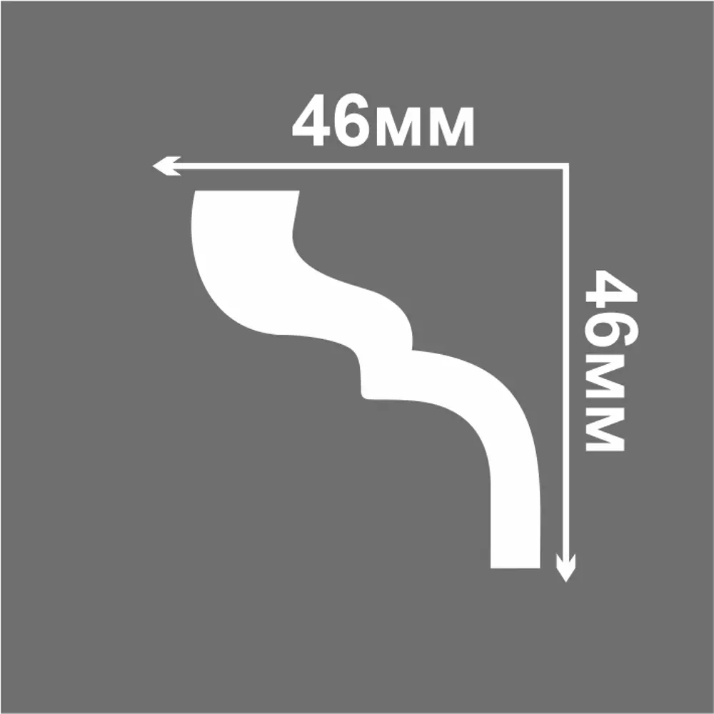 Плинтус потолочный Inspire С04/50 4.6x4.6x200 см цвет белый STLM-2209733 - Вид №2