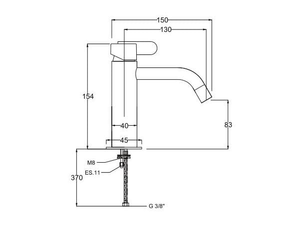 Однорычажный смеситель для биде с поворотным горлышком QD Magistro Lab Swing ARCH-00018637 - Вид №2