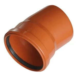 Отвод Хемкор d200 мм 15° пластиковый для наружной канализации