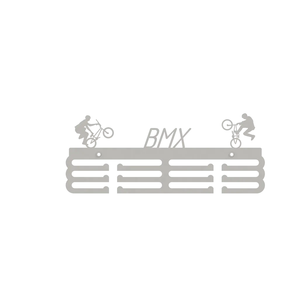 91747248 Медальница Ilikpro Bmx Велосипедный мотокросс 39x0.15 см Металл цвет белый STLM-1074393