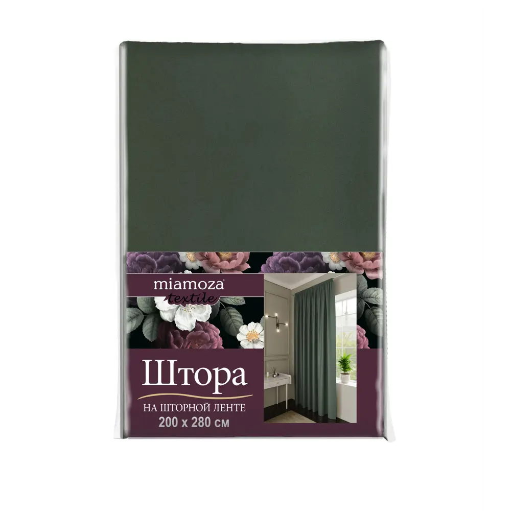 Штора на ленте Dora 200x280 см цвет зеленый 89426343 STLM-2030096 MIAMOZA  - Вид №5