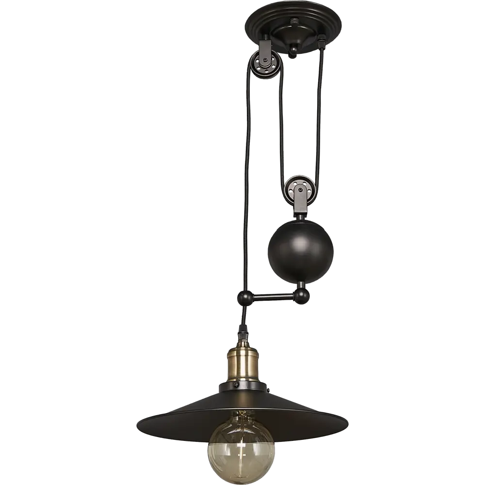 Светильник подвесной Minsk, 1 лампа, 9 м², цвет черный LAMPLANDIA STLM-2039387 - Вид №2