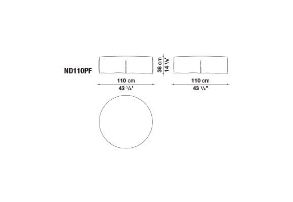 Круглый пуф из ткани Maxalto Nidus ARCH-00000366