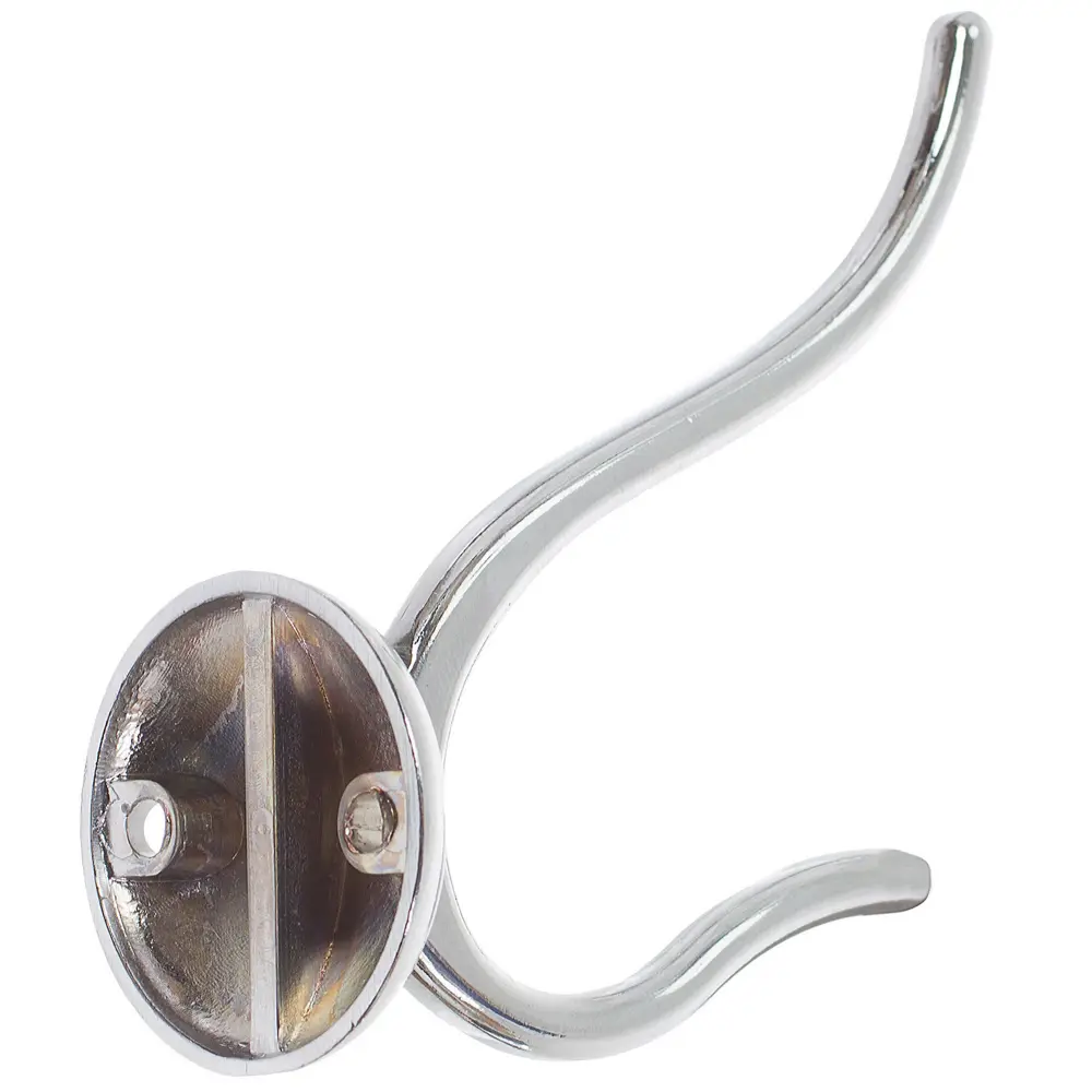 Крючок максимальная нагрузка 10 кг 70 мм сталь крепление на саморезы цвет хром Santreyd STLM-2212021 - Вид №1