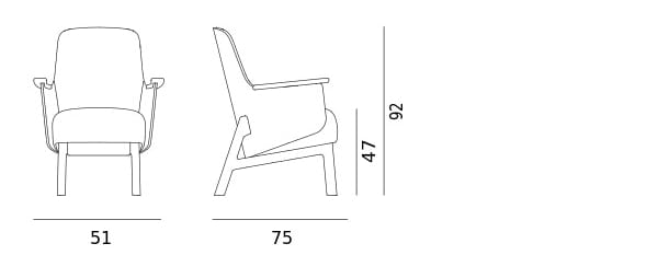 Кресло из бука с подлокотниками Vergés Баия ARCH-00082211 - Вид №5