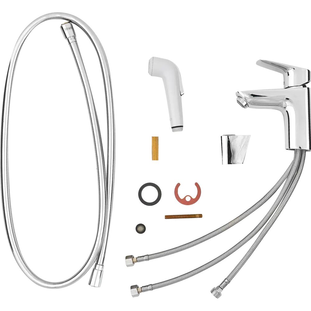 Смеситель для раковины Hansgrohe Logis однорычажный с гигиеническим душем цвет хром STLM-2004323 - Вид №4