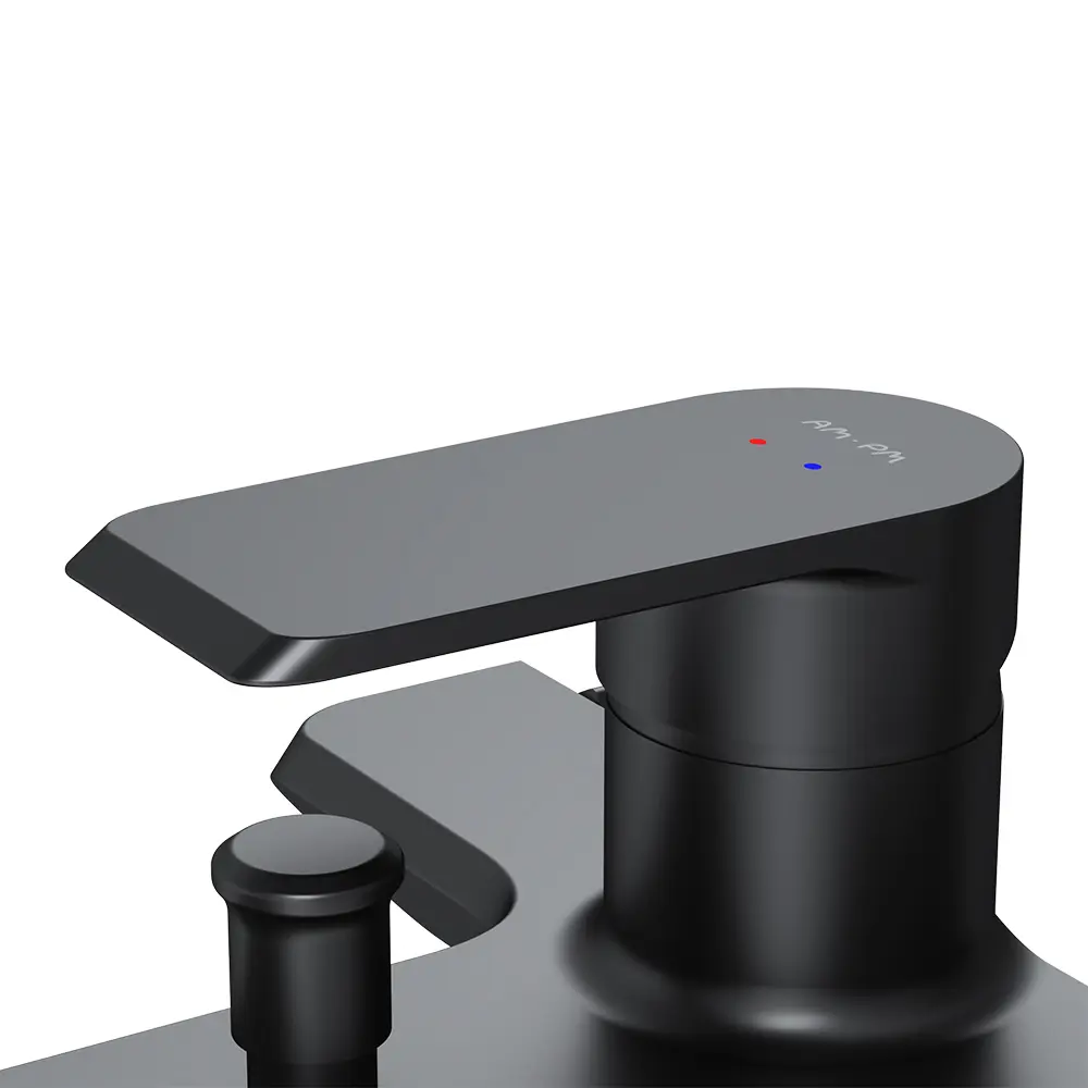 Смеситель AM.PM Flash для ванны с рычажным управлением в черном исполнении 86406013 STLM-0068683 - Вид №6