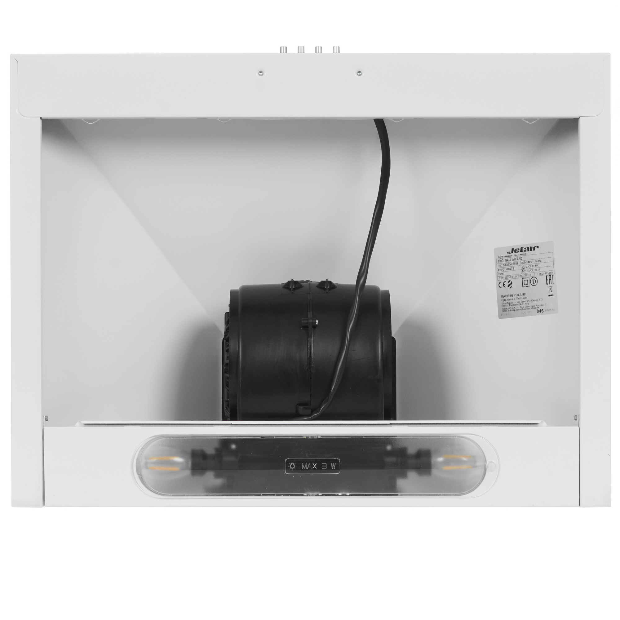 1106516 Вытяжка каминная Jetair GGAIA WH/A/60 белый STDN-0028087 - Вид №6