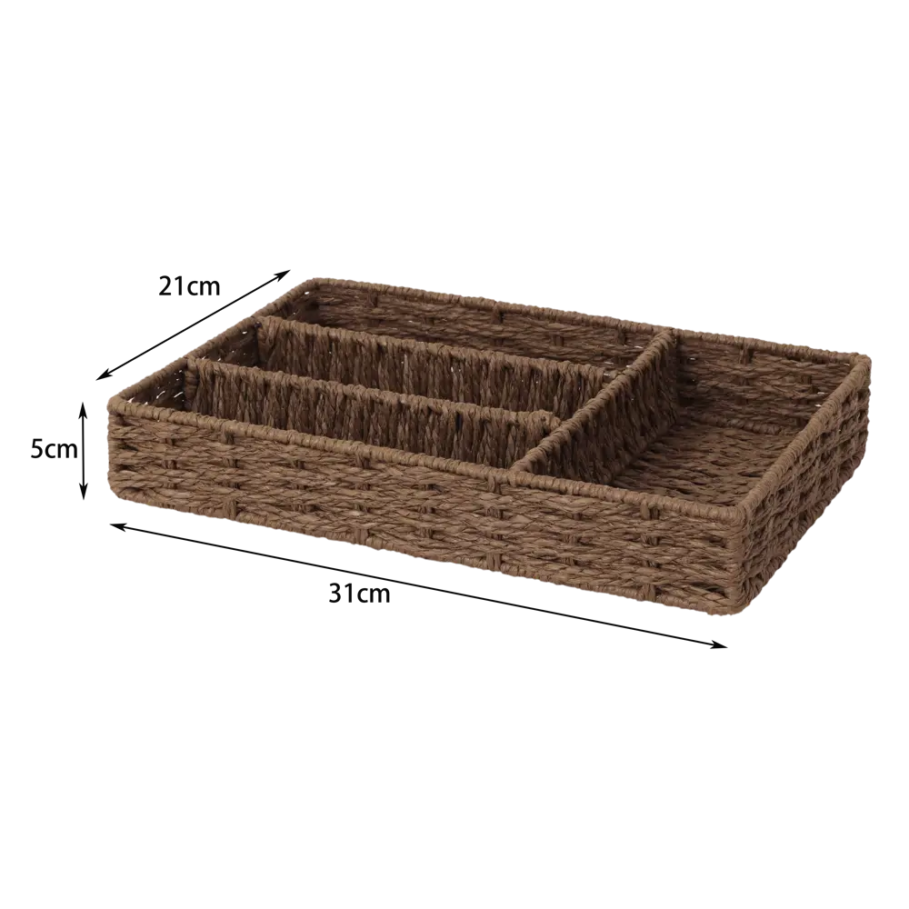 Корзина Konsensa 31x21x5 см бумага цвет коричневый 89439481 STLM-2183786 