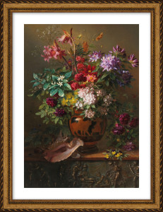 91166099 Картина в раме "Цветы в вазе" 40x30 см PM-3438 STLM-0506596 POSTERMARKET