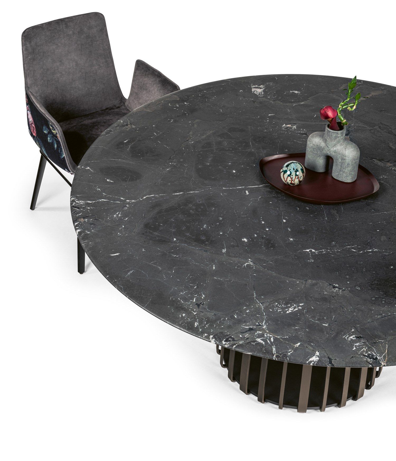 Круглый обеденный стол из массива дерева с Lazy Susan JANUA BC 07 BASKET ARCH-00077084 - Вид №11