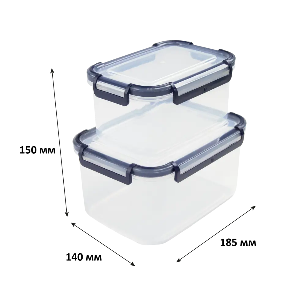 Santreyd: Набор герметичных контейнеров для хранения продуктов 0.8+1.6 л 84841765 STLM-0055941 - Вид №5