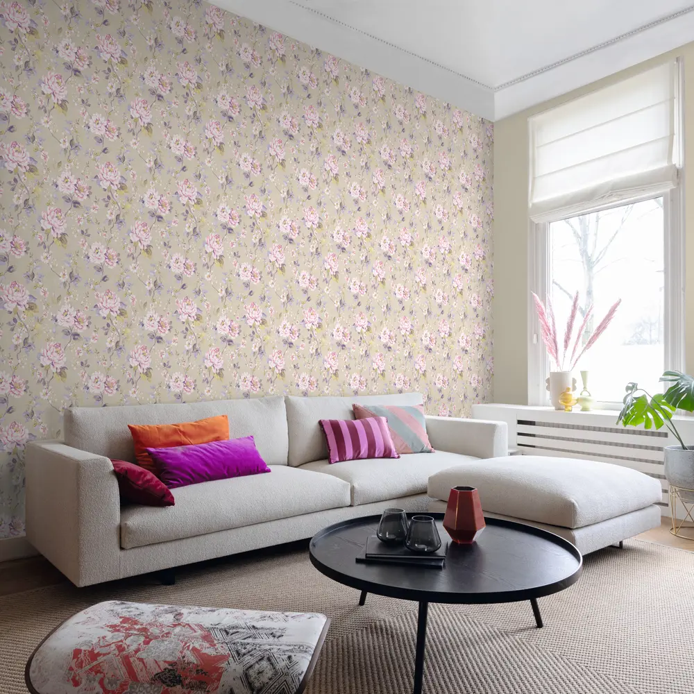 Обои флизелиновые Inspire Diego Flora бежево-розовые 1.06 м 643053 STLM-2210898 - Вид №3