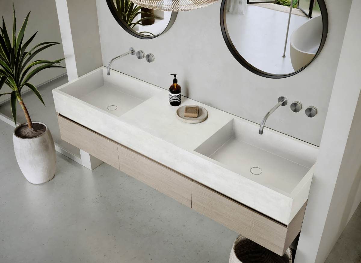 Подвесной прямоугольный двойной умывальник COCOON Maison ARCH-00125699 - Вид №1