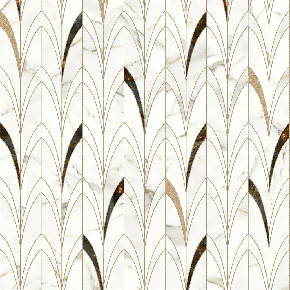 Стеновая панель Delicate Amber 120x0.4x60 см АКП цвет белый ALUMOART STLM-2142674