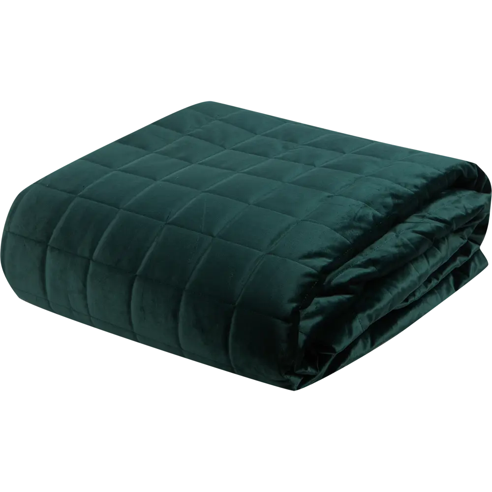 Покрывало Velvet Etna, 220x240 см, полиэстер, цвет тёмно-зелёный INSPIRE STLM-2202492