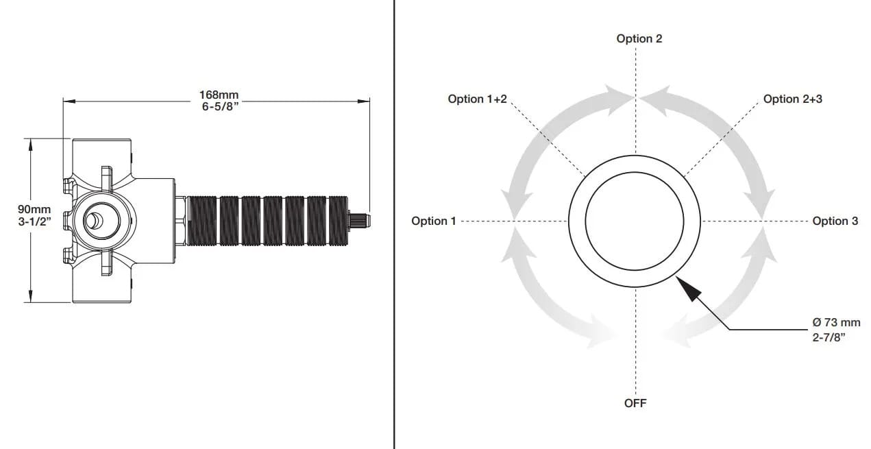 Ручной 3-ходовой переключатель BARIL Eva B71 ARCH-00005966 - Вид №1