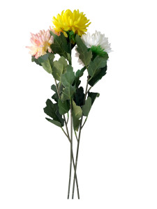 84995009 Искусственный цветок хризантема 13x13 см разноцветный полиэстер STLM-0057521 Santreyd