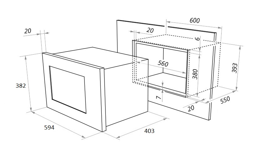 9925693 Встраиваемая микроволновая печь Akpo MEA 92508 SEA07 IX серебристый STDN-0038784 - Вид №10