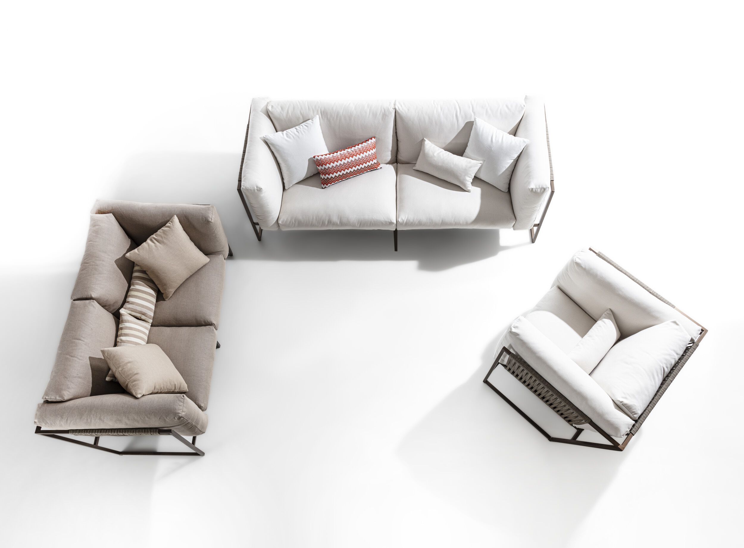 3-местный тканевый съемный садовый диван GRUPPO FOX FuoriPorta ARCH-00063779 - Вид №2