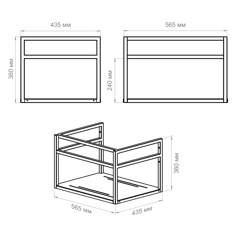 Опора для раковины KONSENSA Бруклин 60 56.5x36 см цвет белый STLM-2003102 - Вид №6