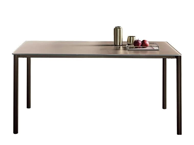 Обеденный стол из стали и хрусталя Bontempi Casa MOON ARCH-00086863