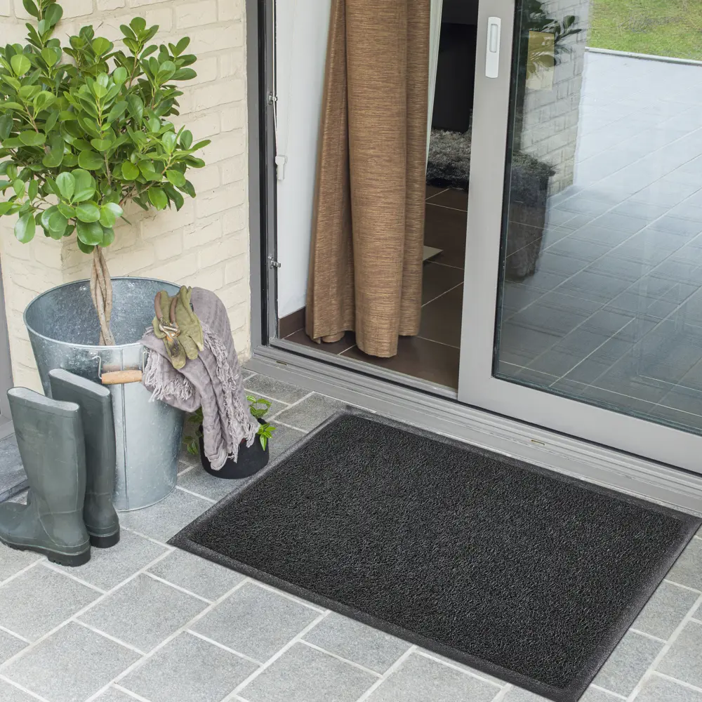 Коврик Vinyl Diamond 60x90 см ПВХ на виниле цвет чёрный 82386006 STLM-2100500 INSPIRE  - Вид №3
