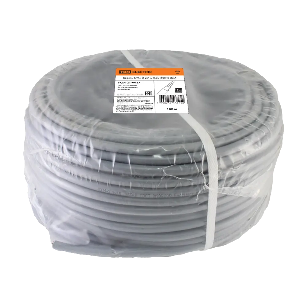 Кабель Tdm Electric NYM 2x1.5 100 м ГОСТ цвет серый STLM-2075007 - Вид №1