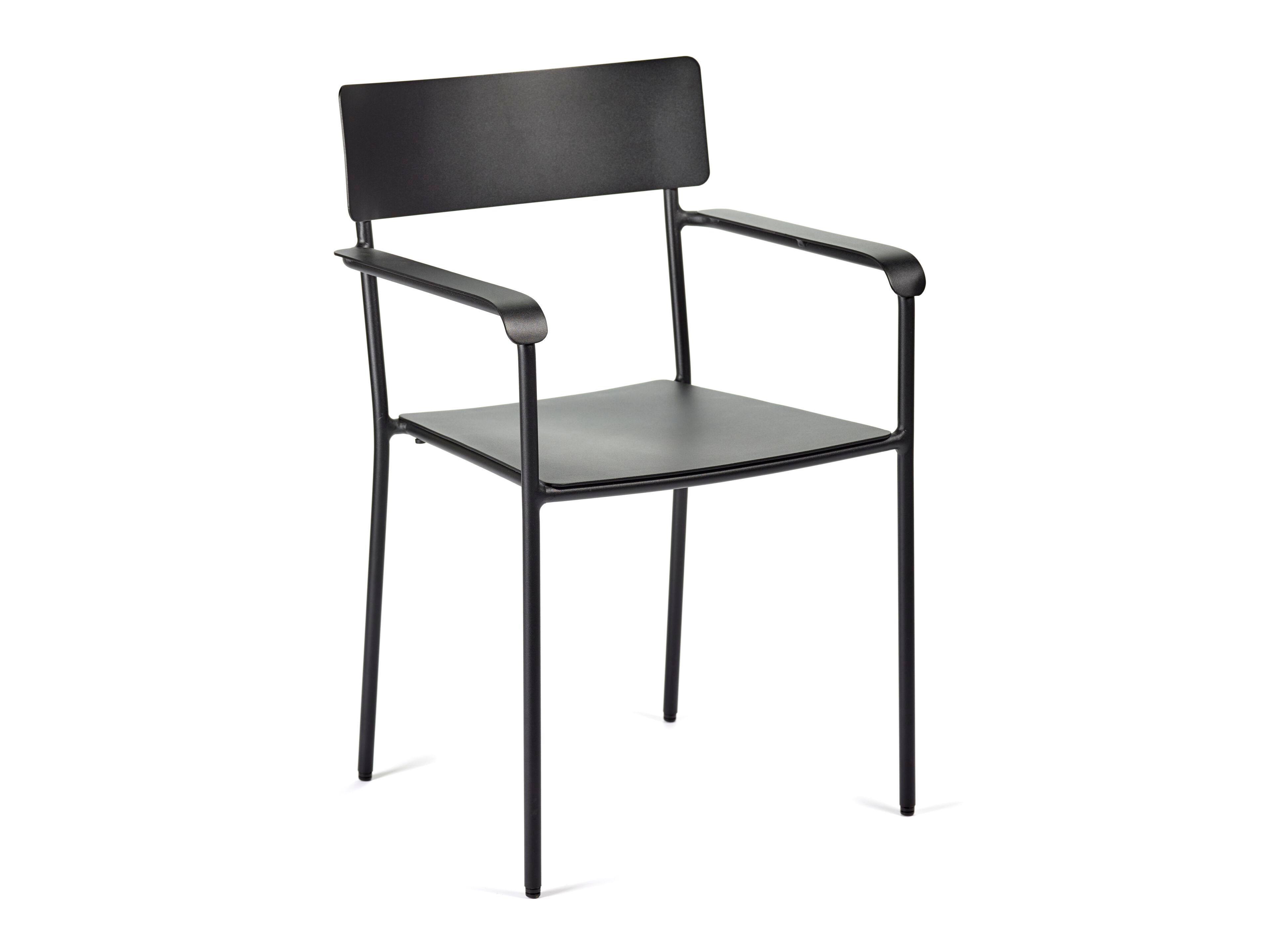 Алюминиевый стул с порошковым покрытием с подлокотниками Serax август ARCH-00023556 - Вид №9