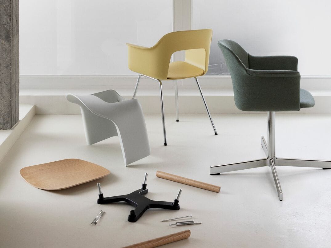 Мягкое кресло с открытой спинкой с подлокотниками Hay макет ARCH-00068393 - Вид №10