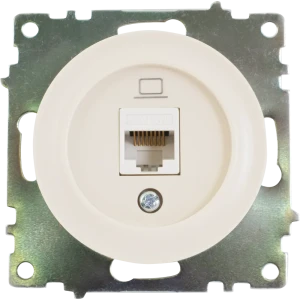 Розетка компьютерная встраиваемая Onekey Florence RJ45 UTP cat 5 цвет бежевый
