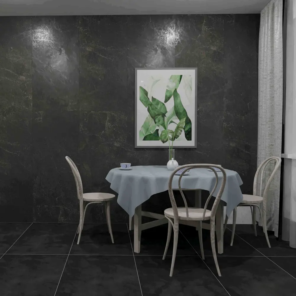 Глазурованный керамогранит Аксима Сиэтл 60x120 см 1.44 м² матовый цвет темно-серый AXIMA SEATTLE STLM-2019122