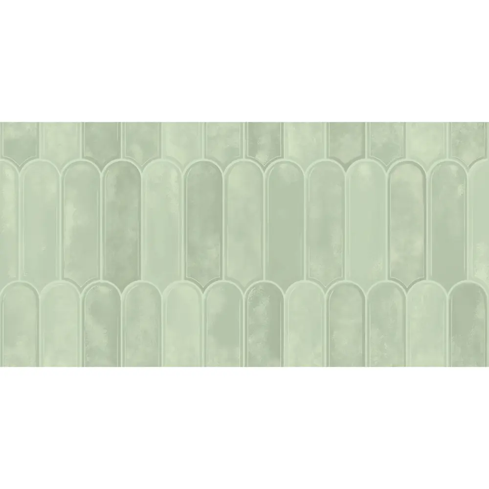 Настенная плитка Azori Salieri Green 31.5x63 см 1.79 м² глянцевая цвет зеленый STLM-2149344 - Вид №1