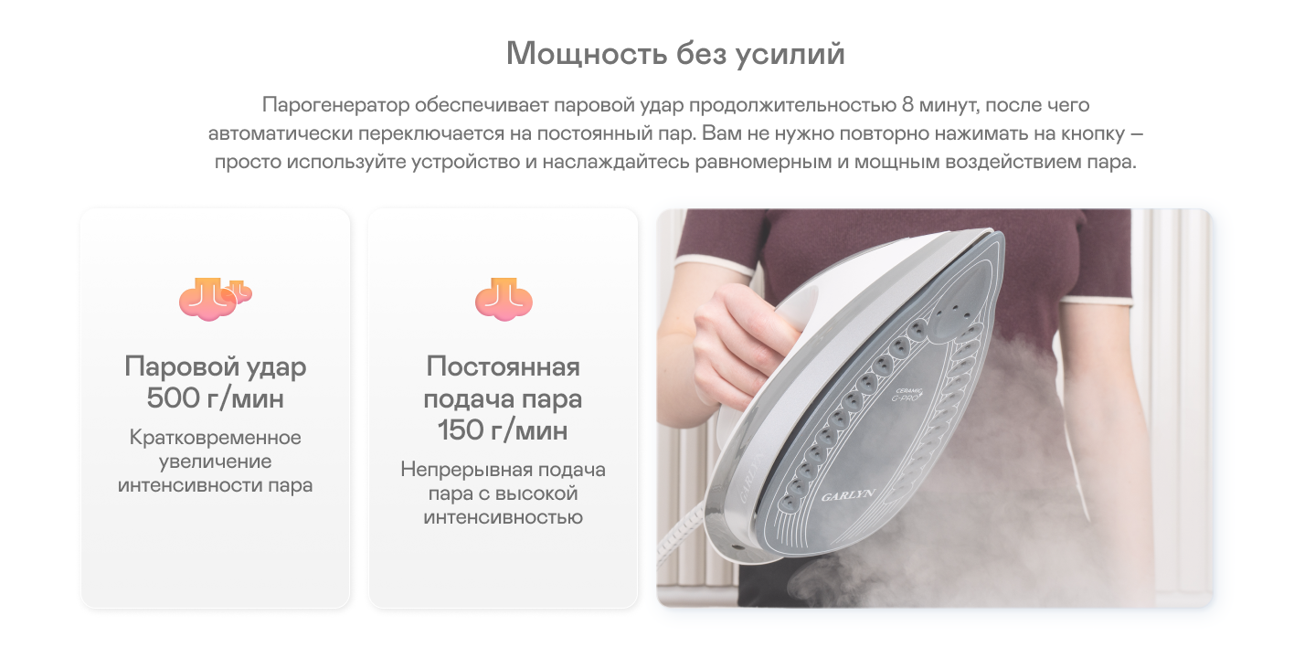 9171655 Парогенератор Garlyn GST-08 белый STDN-0099953 - Вид №9