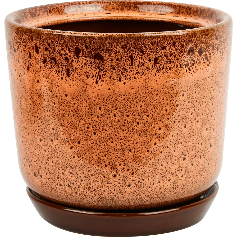 Горшок цветочный Gonchar Лира №3 Люкс ø18 h16 v2.5 л керамика оранжевый STLM-2105437