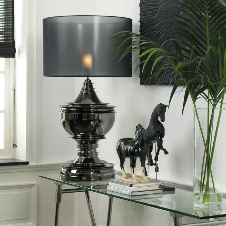 Настольная лампа Pagoda от Eichholtz Серебро 108466 EICHHOLTZ ВАЗА 061860 Серебро;черный  - Вид №2