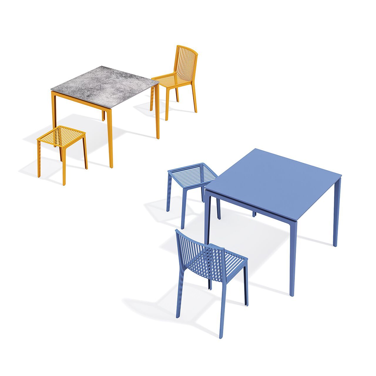 Квадратный стальной стол с порошковым покрытием BABEL D ARCH-00125099 - Вид №3