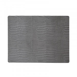 98327 CROCO silver-black подстановочная салфетка прямоугольная 35x45 см, толщина 2мм;LIND DNA