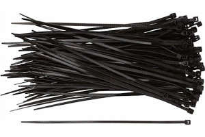 17830240 Нейлоновые хомуты для проводов черные, 4,8х300 мм, 100 шт. 60356 FIT