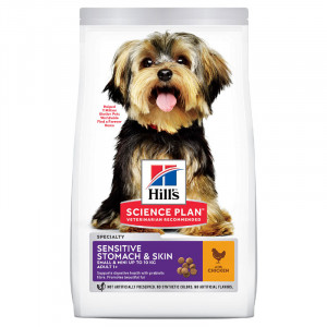 ПР0037504 Корм для собак Hill"s для миниатюрных пород с чувствительным пищеварением, курица сух. 1,5кг Hill's
