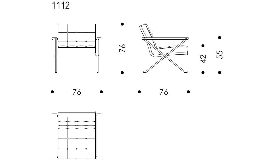 Кожаное кресло capitonné с подлокотниками Wittmann Constanze 3/4 ARCH-00036383 - Вид №7