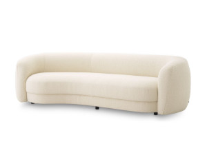 3-местный изогнутый тканевый диван