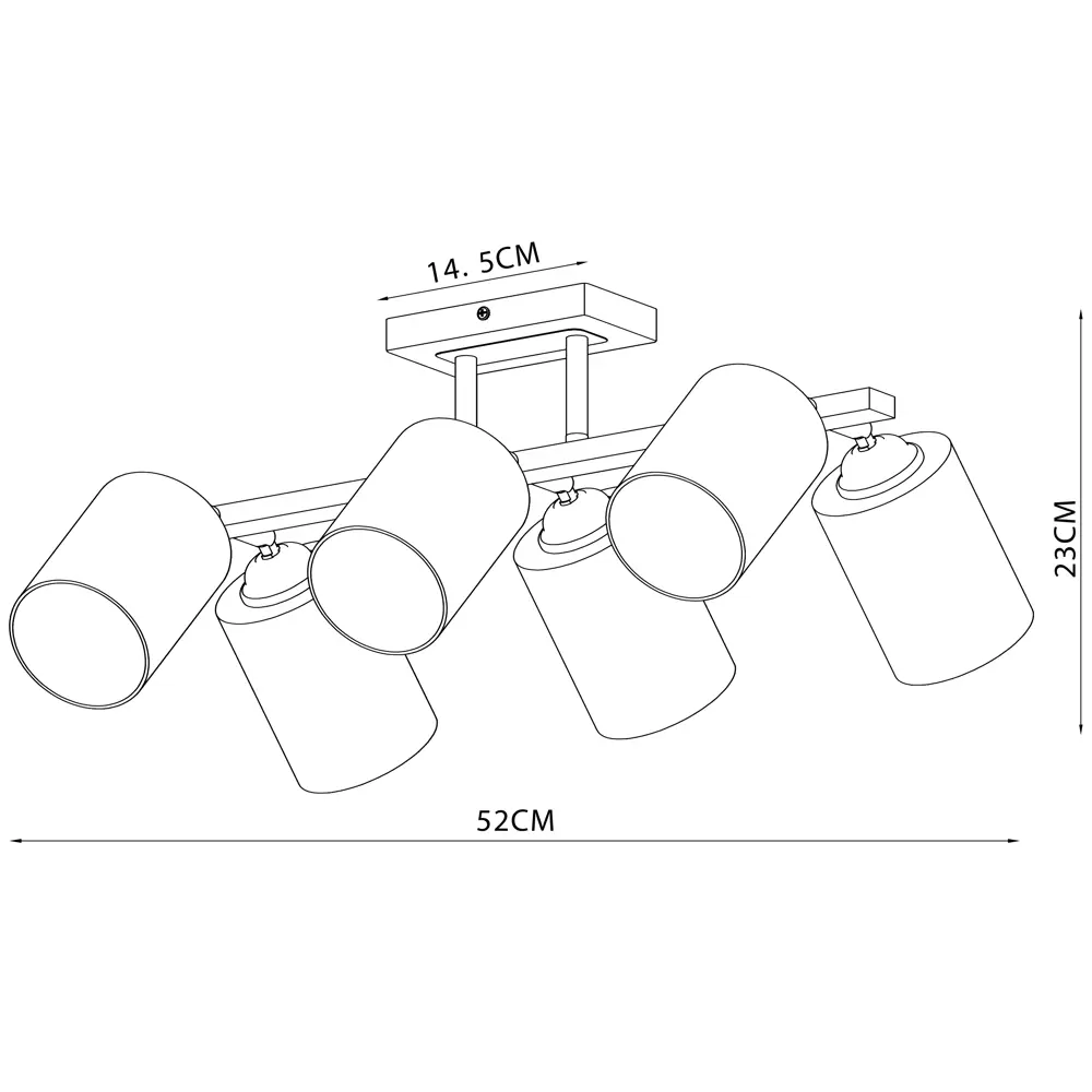 INSPIRE Amber - потолочная люстра с 6 янтарными плафонами 85113378 STLM-0058955 - Вид №7