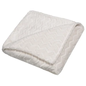 Плед Зигзаг 200x220 см фланель цвет шампань