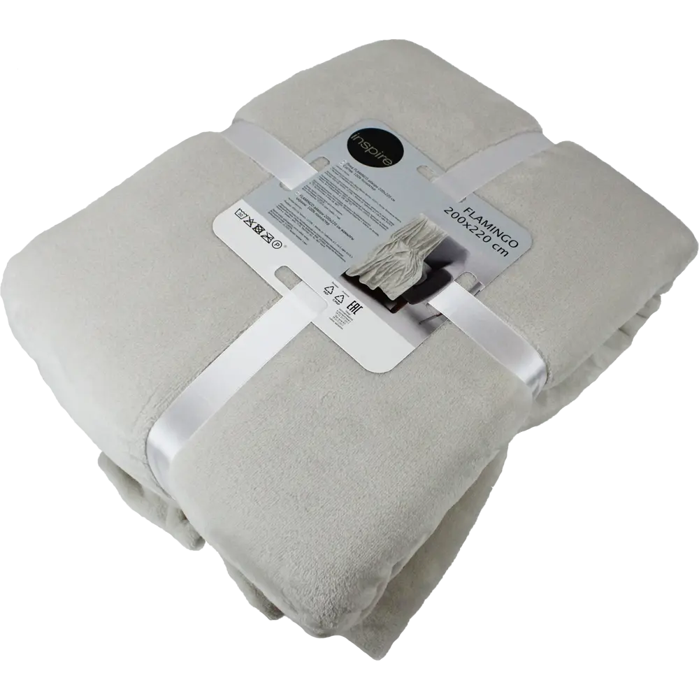 Плед Flamingo 200x220 см микрофибра цвет слоновая кость INSPIRE STLM-2145471